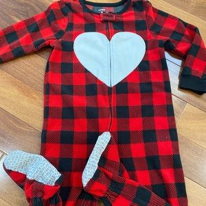 Carters Red Heart Pajamas
